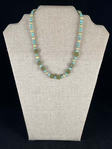 available at m. lynne designs Turquoise Lime Necklace
