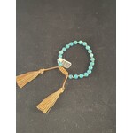 m. lynne designs turquoise tassel bracelet