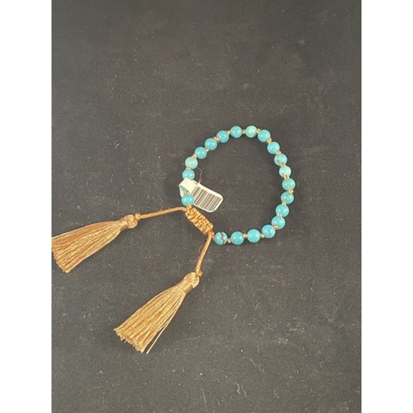m. lynne designs turquoise tassel bracelet