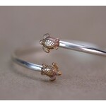 m. lynne designs turtle silver bronze pinch bracelet