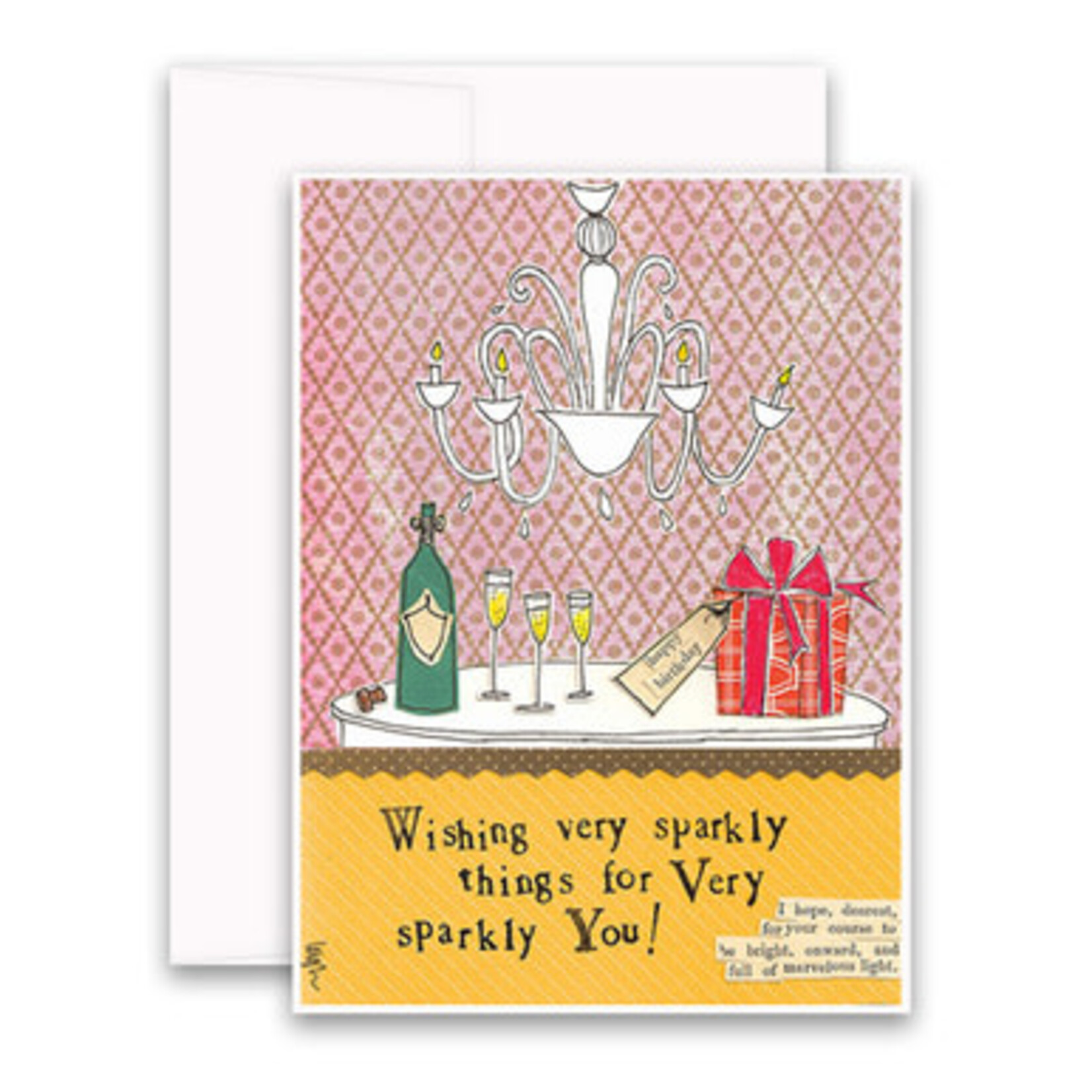curly girl very sparkly things card