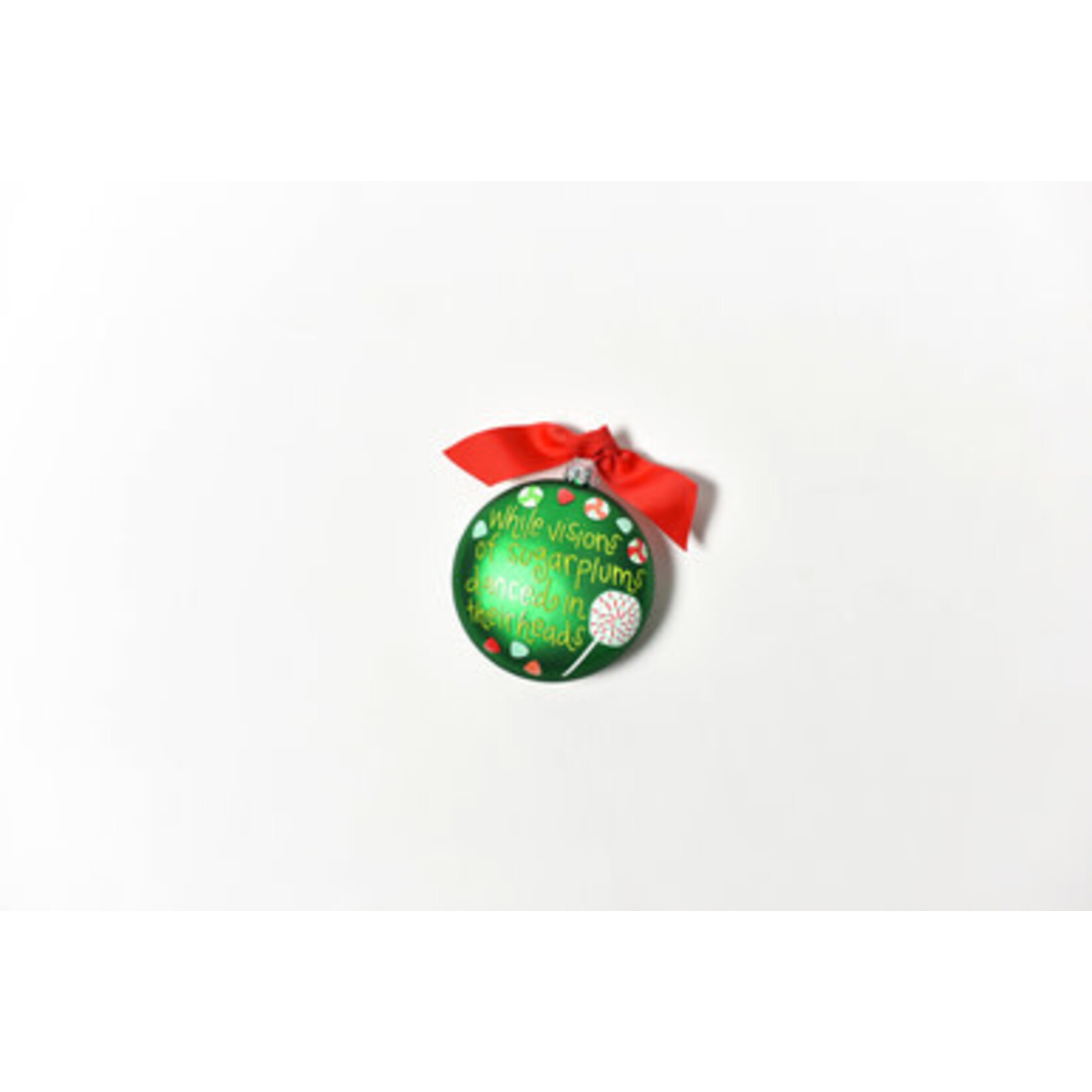coton colors visions of sugarplums glass ornament