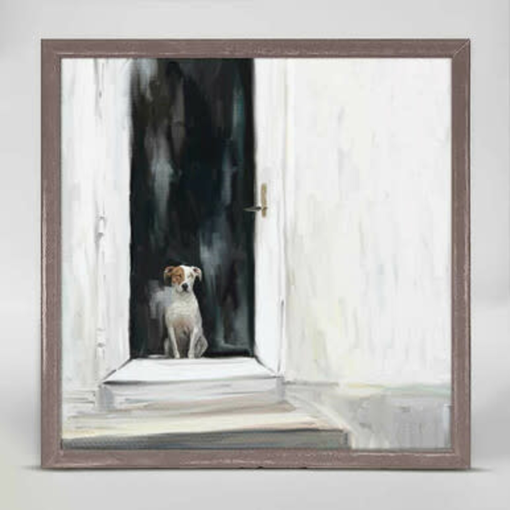 m. lynne designs waiting framed canvas