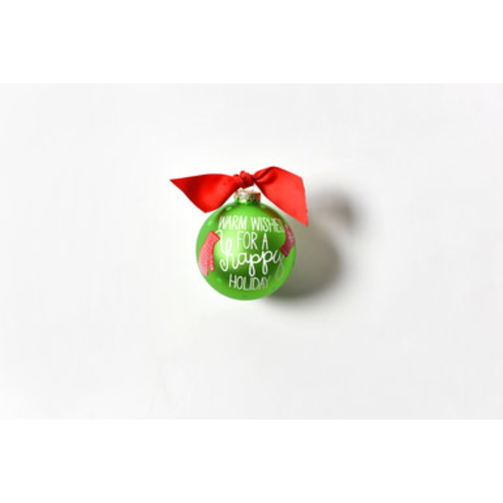 coton colors warm wishes mitten glass ornament