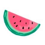 m. lynne designs watermelon sticker