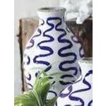 m. lynne designs wavy blue stripe ceramic vase