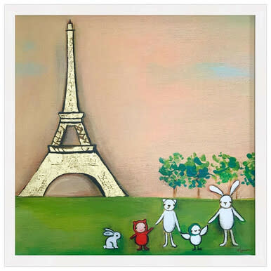 available at m. lynne designs We're in Paris Framed Canvas