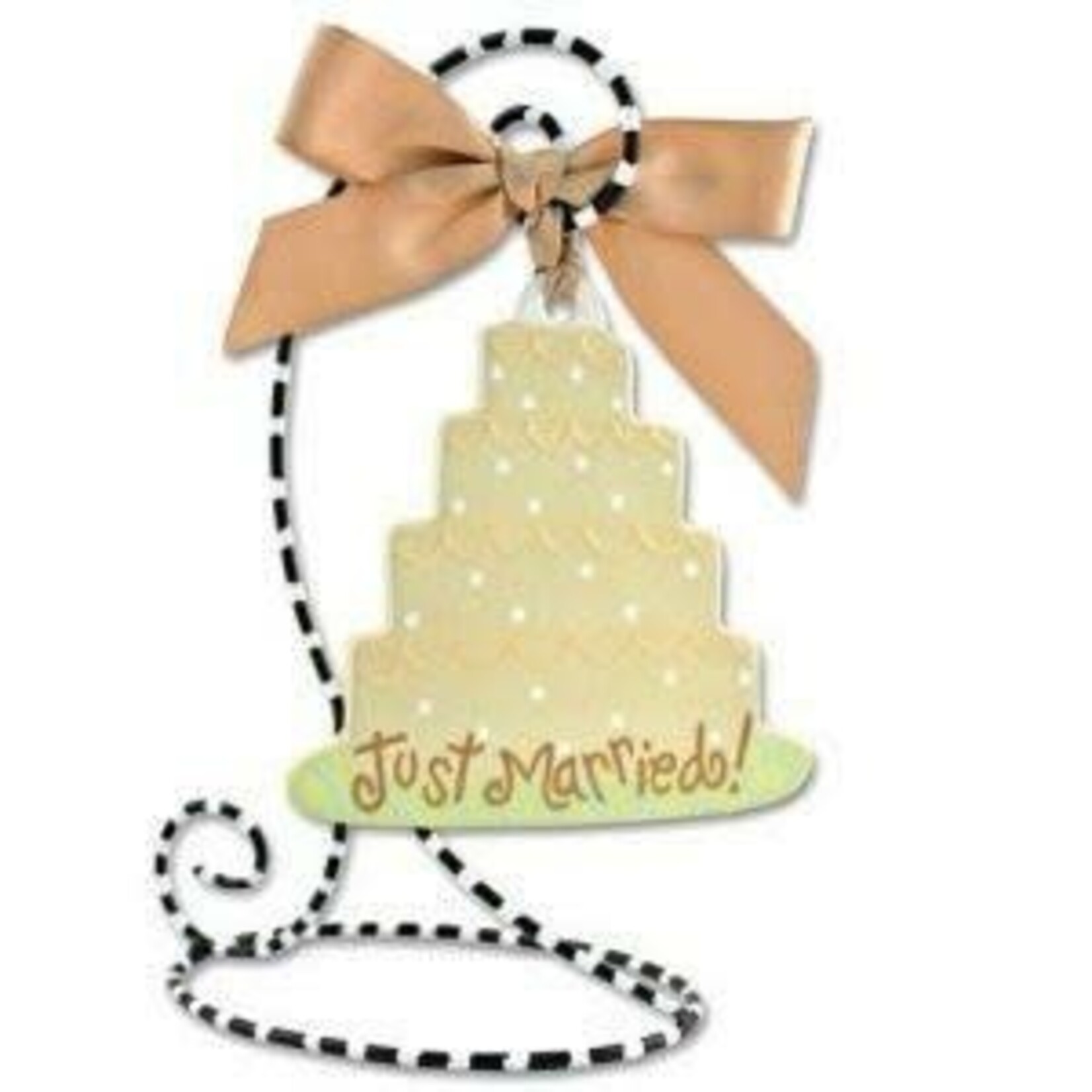 coton colors wedding cake flat ornament