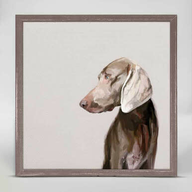 available at m. lynne designs Weimaraner Framed Canvas