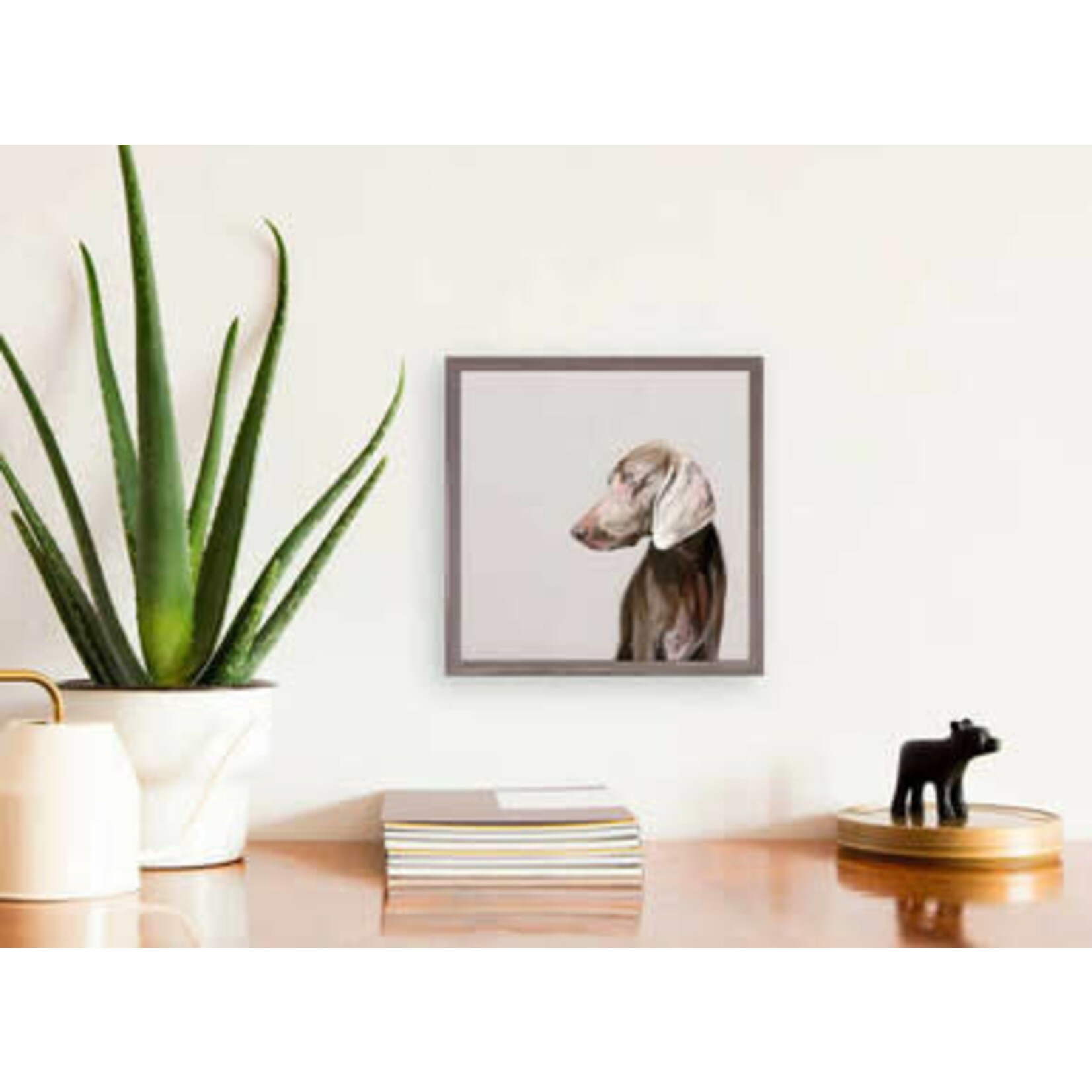 m. lynne designs weimaraner framed canvas