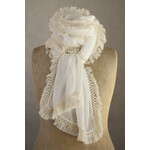 natural life white and cream scarf