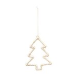 m. lynne designs white and gold tree ornament