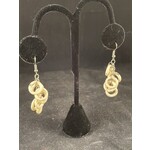 m. lynne designs white beaded earrings