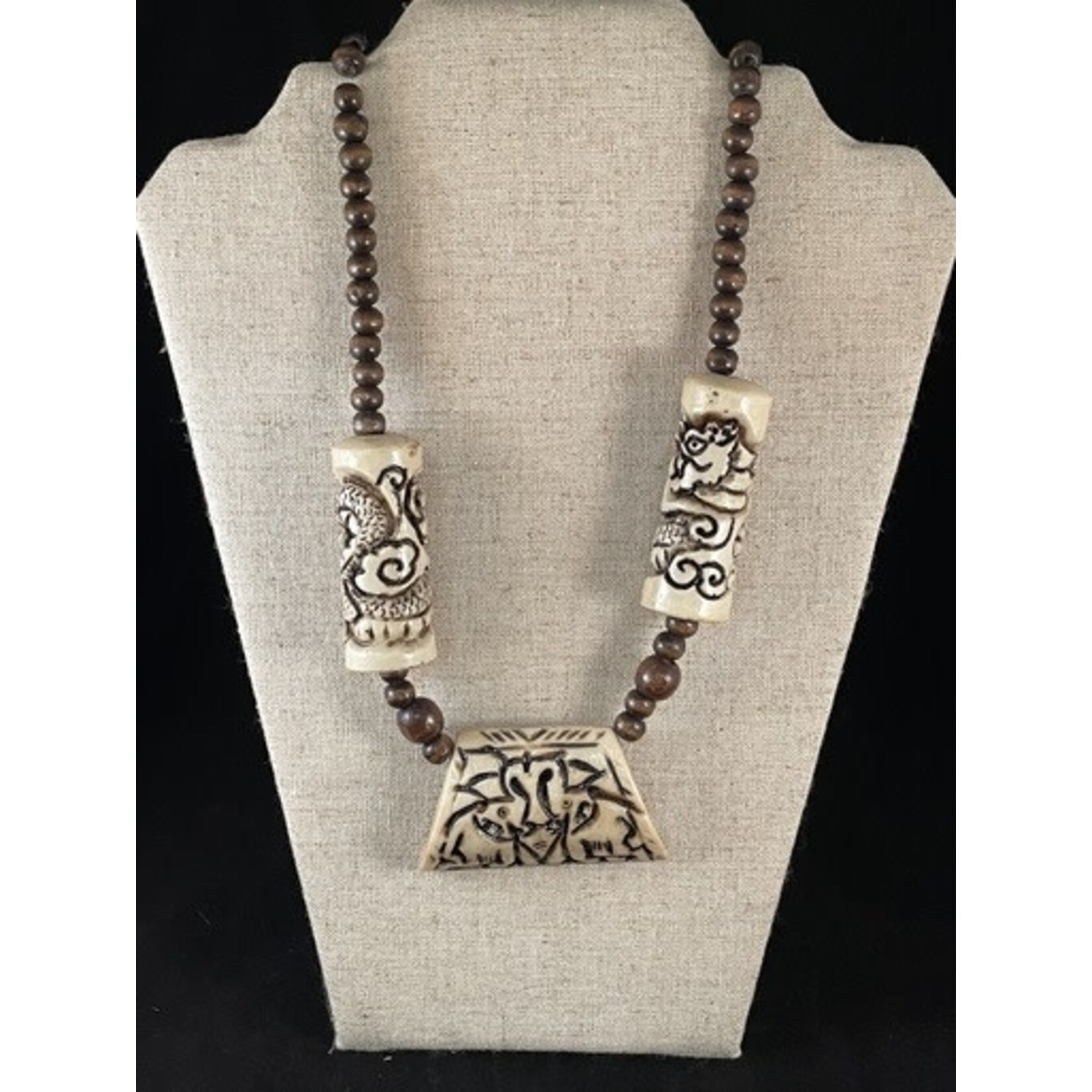 m. lynne designs white bone necklace