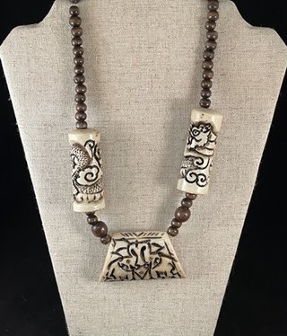 available at m. lynne designs White Bone Necklace