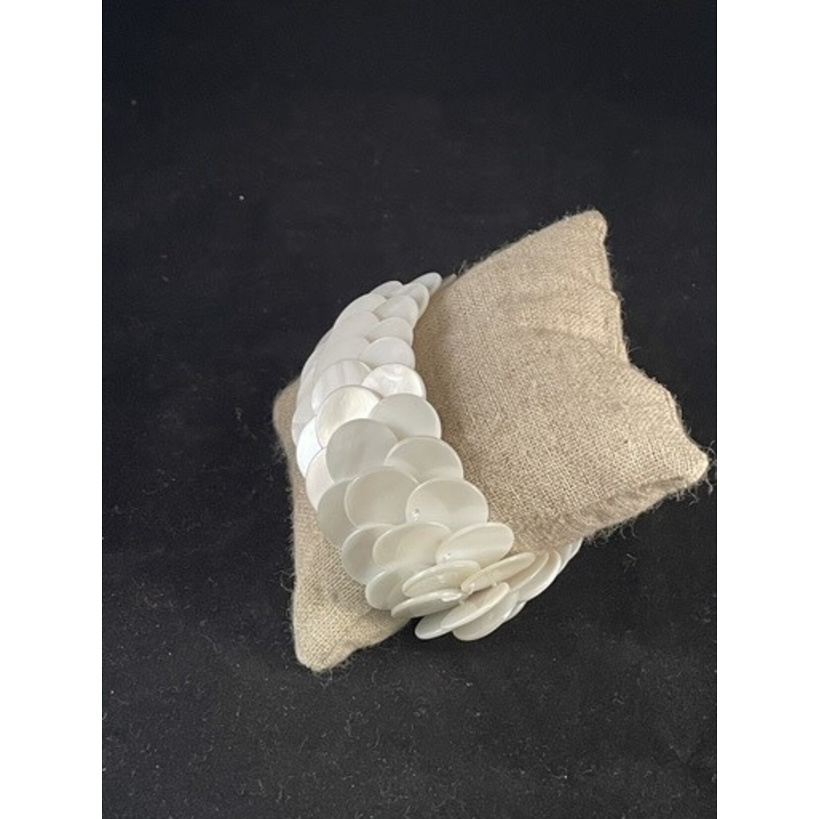 m. lynne designs white fish scale bracelet