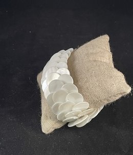 available at m. lynne designs White Fish Scale Bracelet