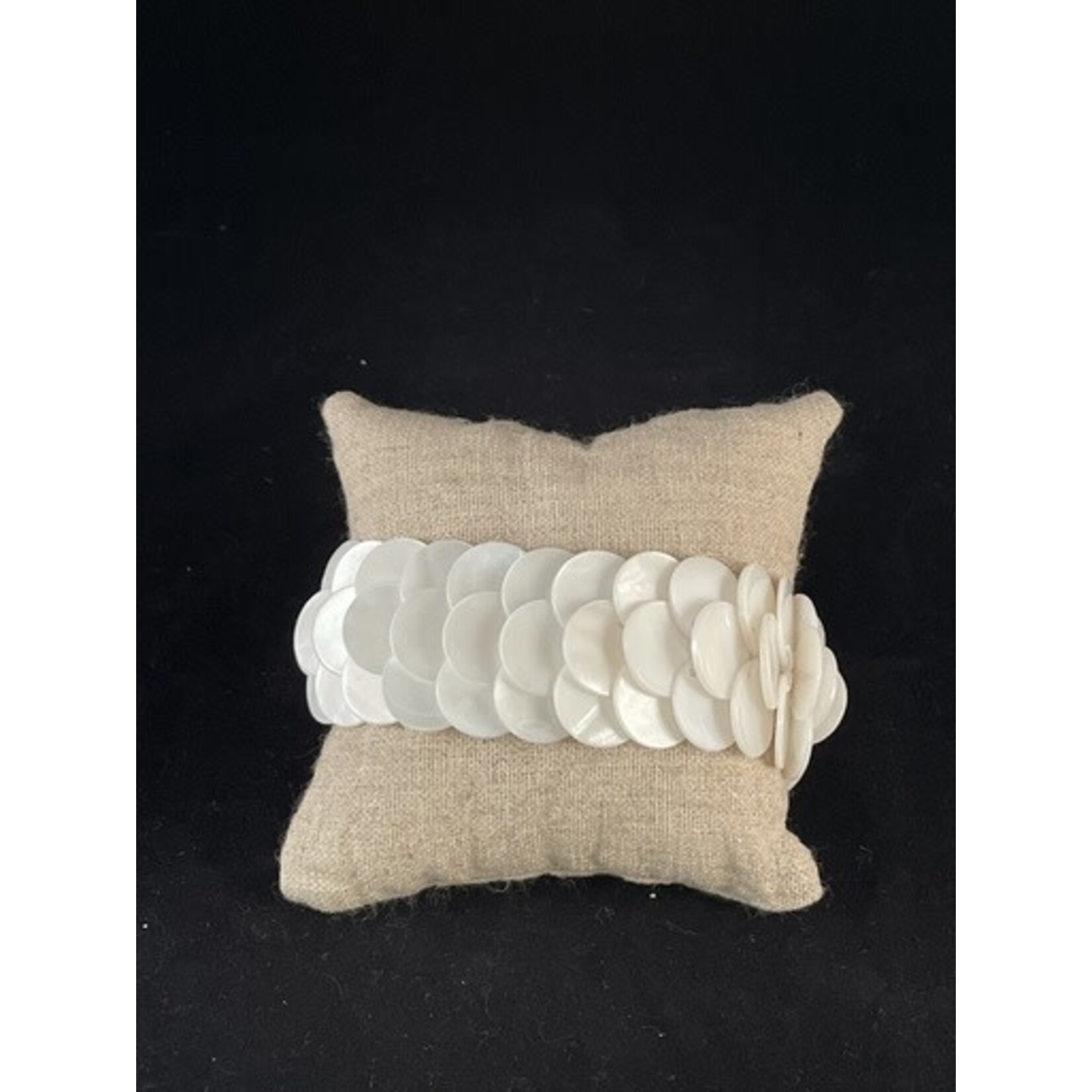 m. lynne designs white fish scale bracelet