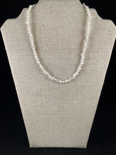 available at m. lynne designs White Freshwater Pearl Necklace