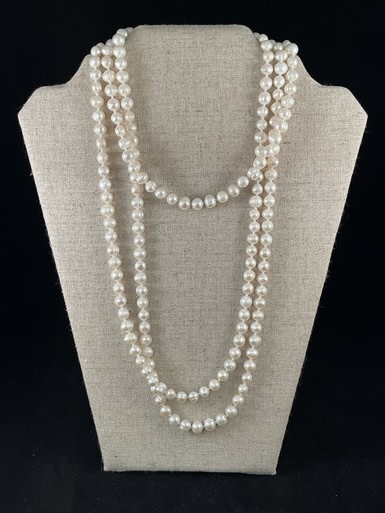 available at m. lynne designs White Pearl Necklace