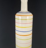 available at m. lynne designs White Vase with Multi-Stripes