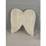 m. lynne designs white wool wings ornament