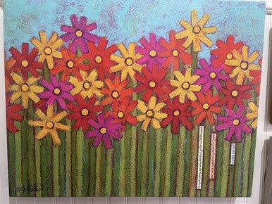 available at m. lynne designs Wildflowers Canvas