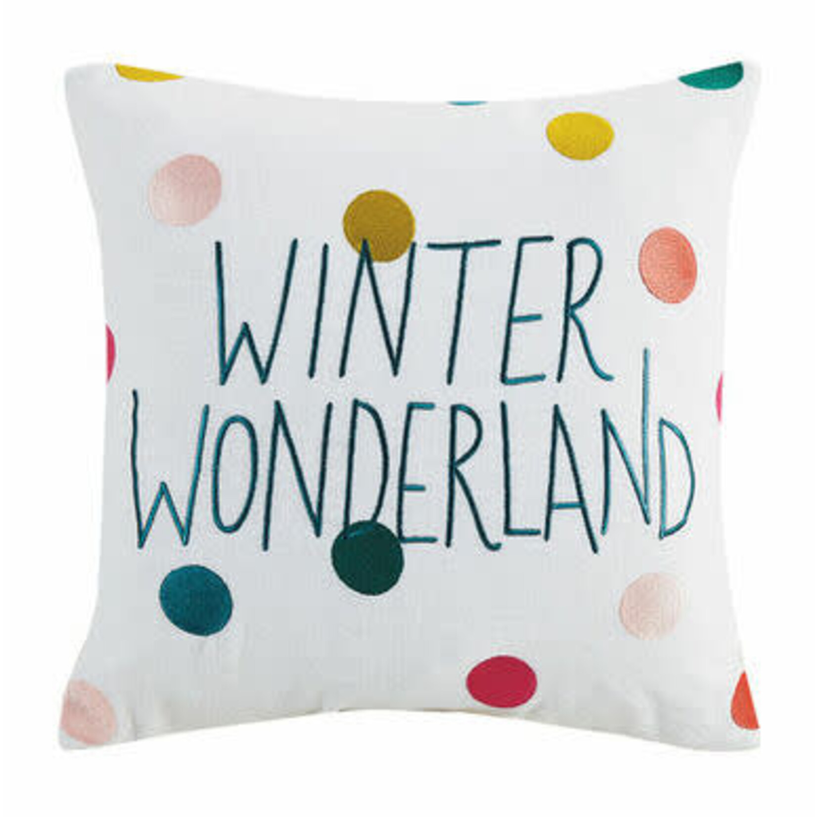 m. lynne designs winter wonderland embroidered pillow