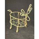 m. lynne designs wire woven deer shaped basket