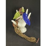 m. lynne designs wood toggle beaded bracelet