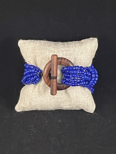 available at m. lynne designs Wood Toggle Beaded Bracelet