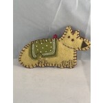 m. lynne designs woof felt dog ornament