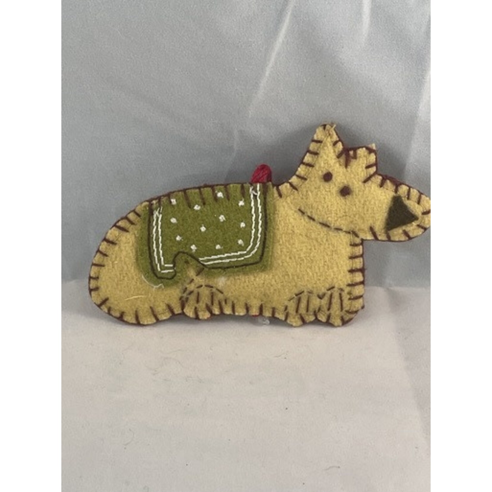 m. lynne designs woof felt dog ornament