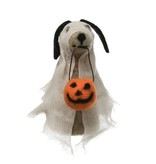 available at m. lynne designs Wool Felt Dog in Ghost Costume