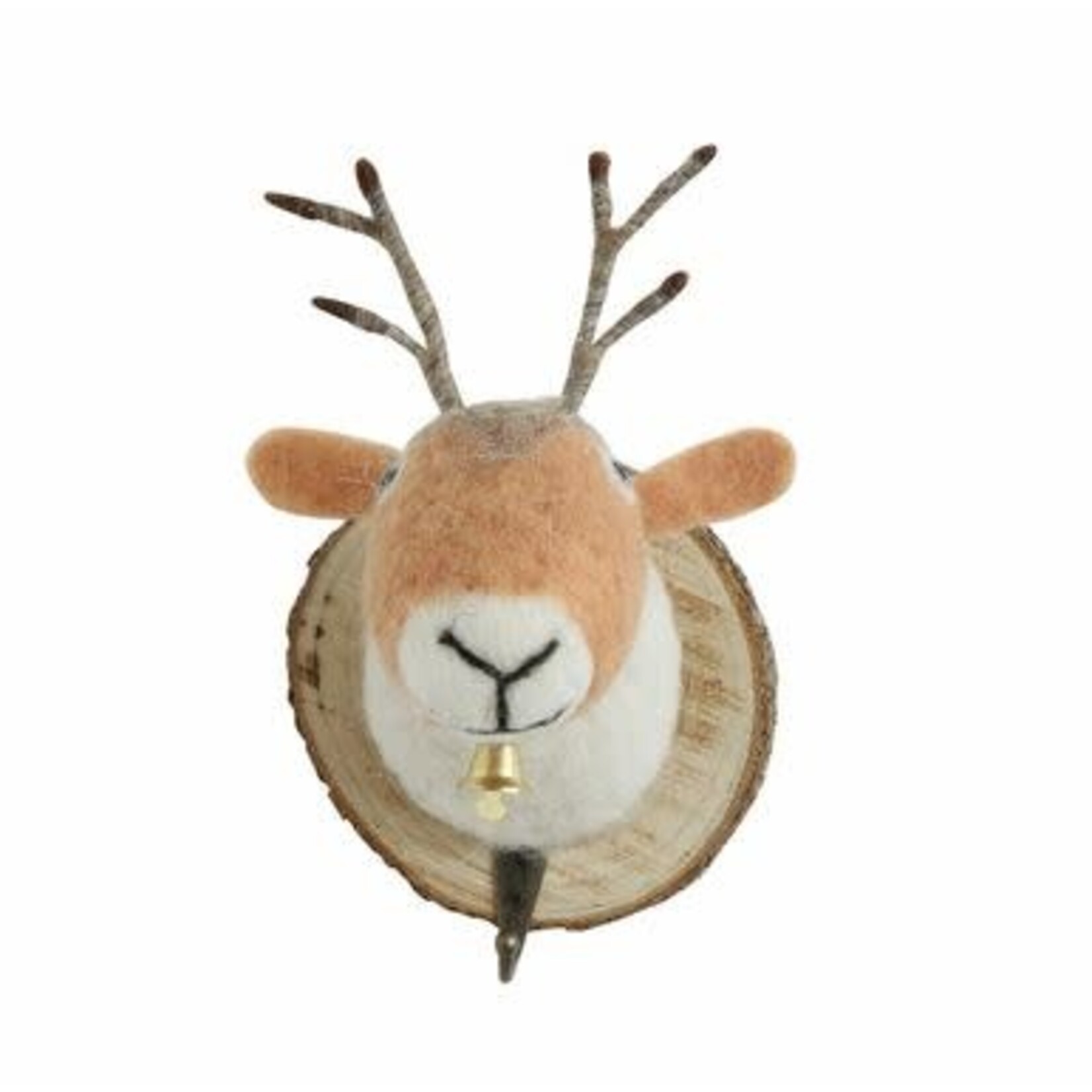 m. lynne designs wool felt reindeer mount with hook