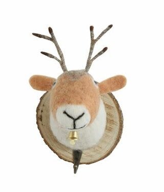 available at m. lynne designs Wool Felt Reindeer Mount with Hook