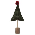 m. lynne designs wool felt trees with pom pom embroidery