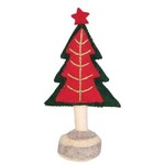 m. lynne designs short wool felt with embroidery tree