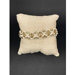 m. lynne designs woven gold link bracelet