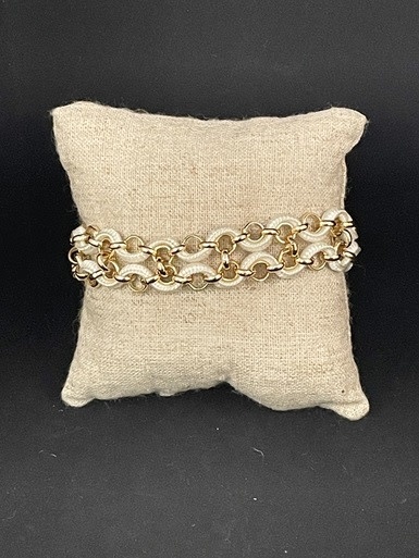 available at m. lynne designs Woven Gold Link Bracelet