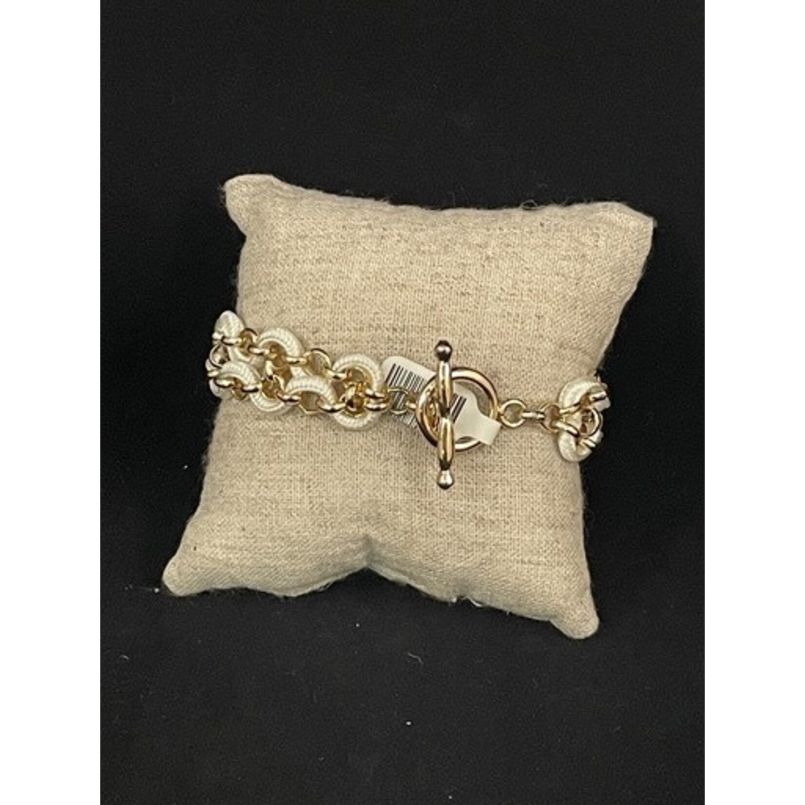 m. lynne designs woven gold link bracelet