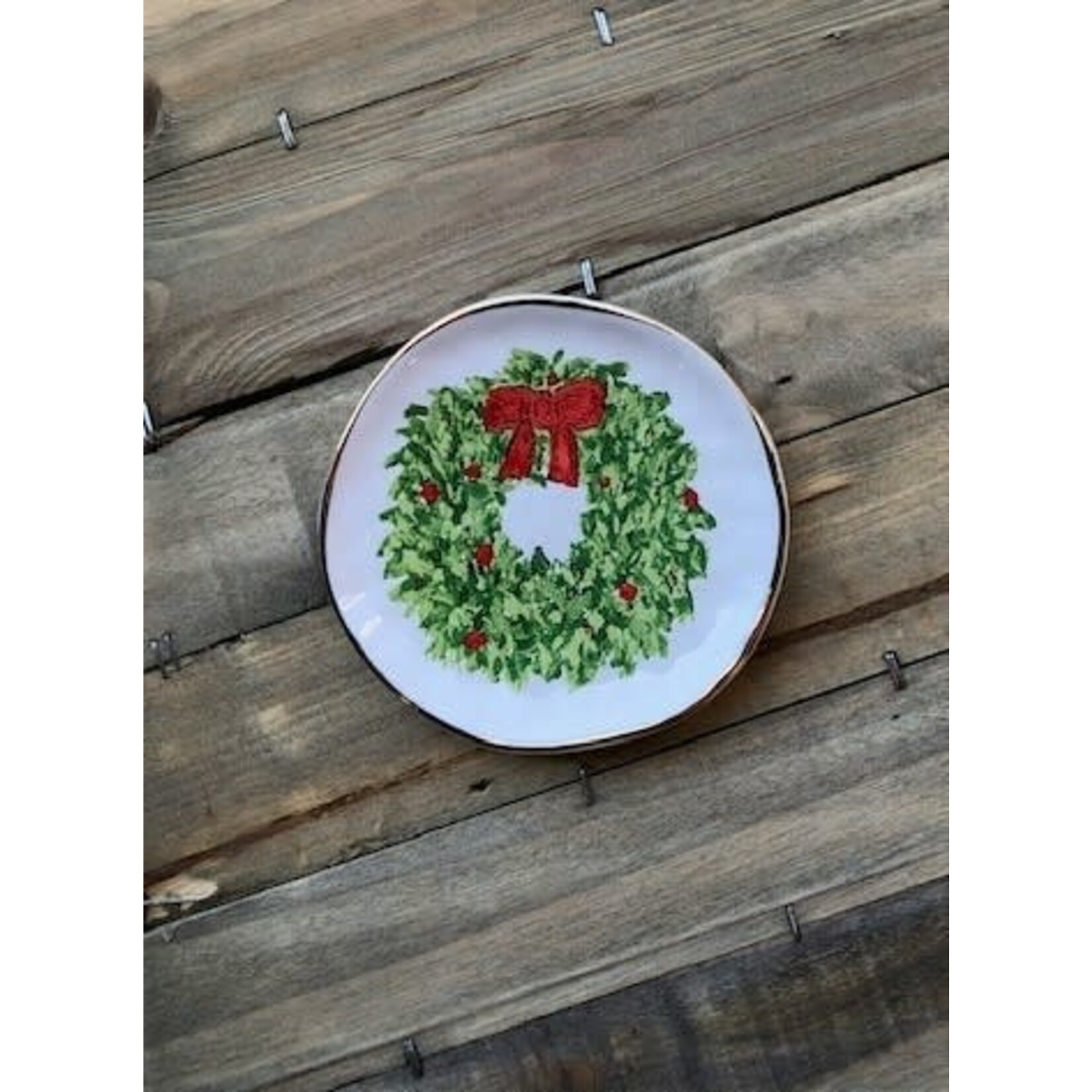 m. lynne designs wreath trinket dish