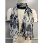 m. lynne designs yellow and gray head scarf