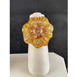 m. lynne designs yellow enamel flower ring
