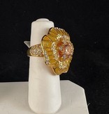 available at m. lynne designs Yellow Enamel Flower Ring