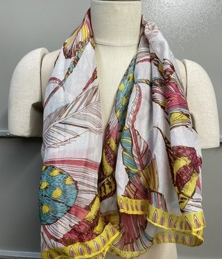 available at m. lynne designs Yellow Feather Scarf