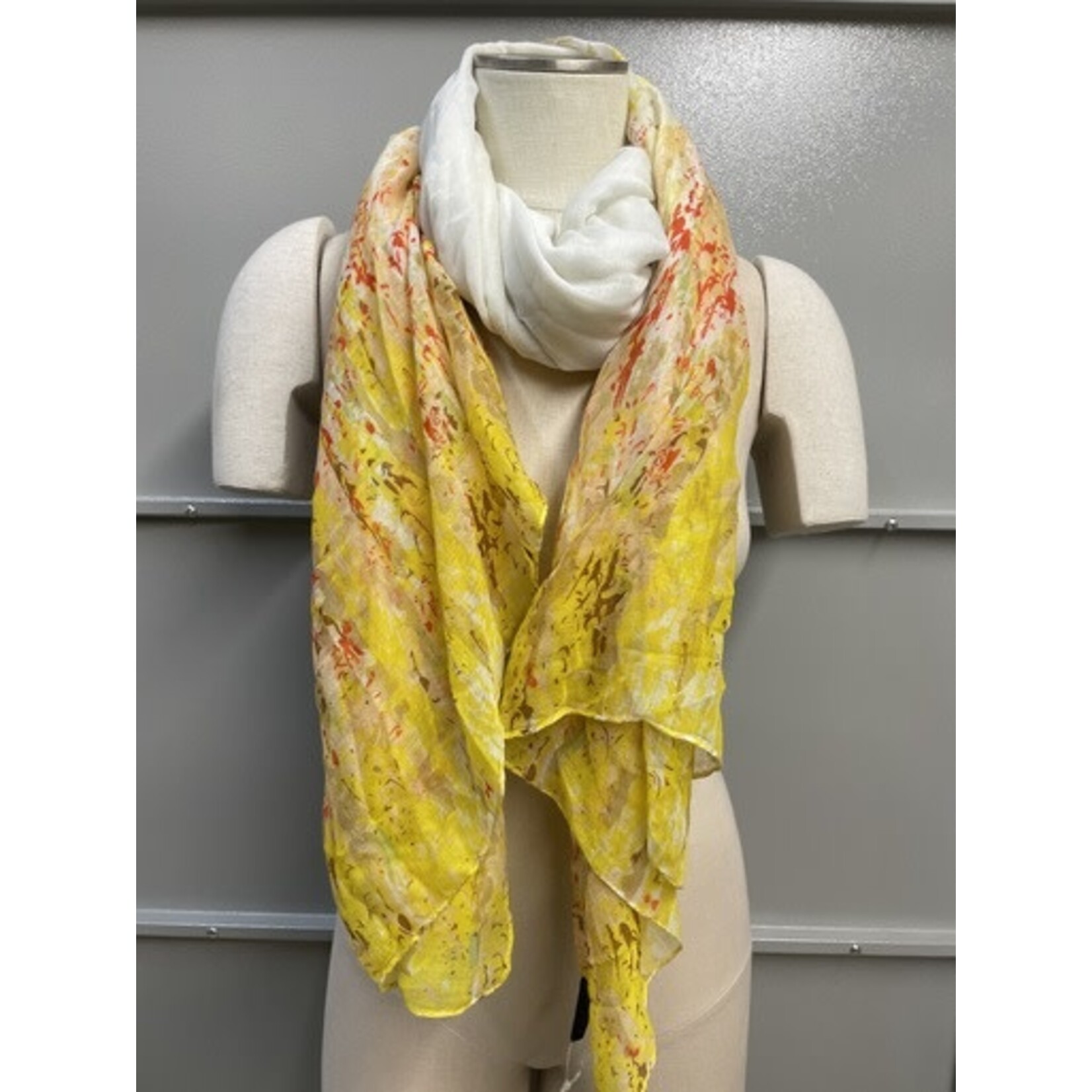 m. lynne designs yellow floral scarf