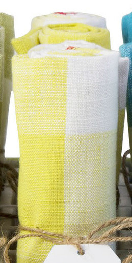 available at m. lynne designs Yellow Gingham Tea Towel
