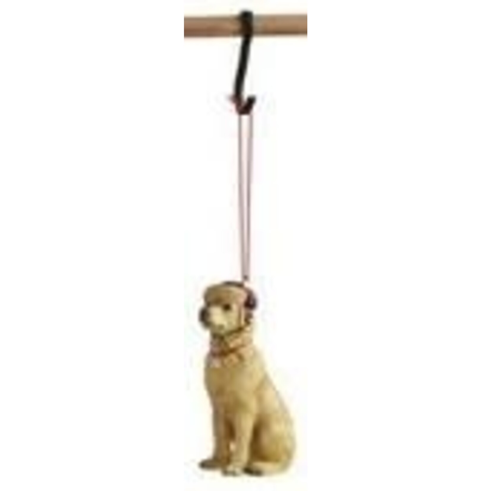 m. lynne designs yellow lab with hat felted wool dog ornament