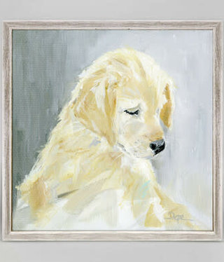 available at m. lynne designs yellow labrador sweet pups framed canvas